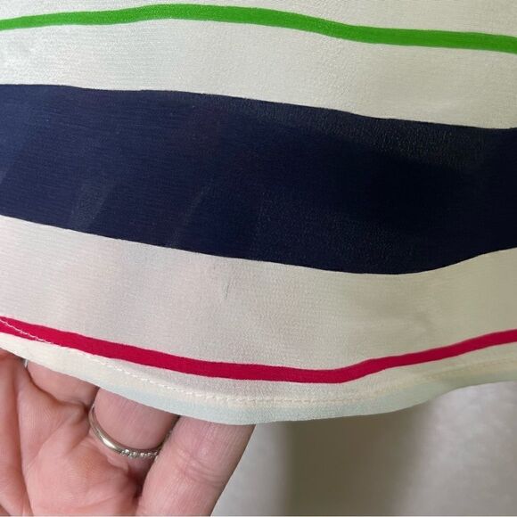 Equipment Multi Color Striped Silk Blouse M - Picture 6 of 7